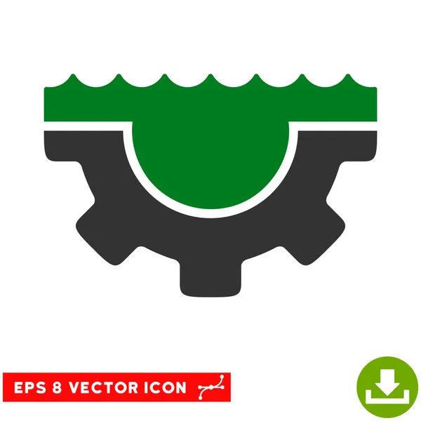 Water Service Gear Vector Eps Icon — Stock Vector