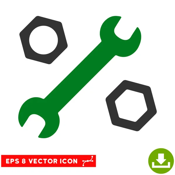 Llave y tuercas Vector Eps icono — Vector de stock