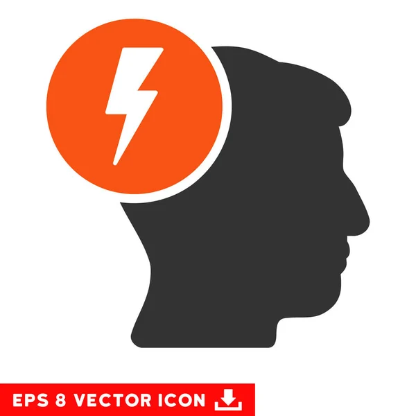 Cérebro Electricidade Vector Eps Ícone — Vetor de Stock