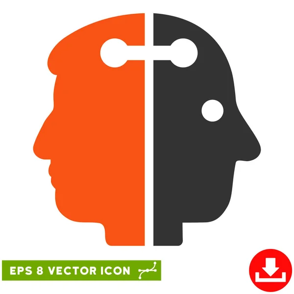 Dual Head Verbindungsvektor eps Symbol — Stockvektor