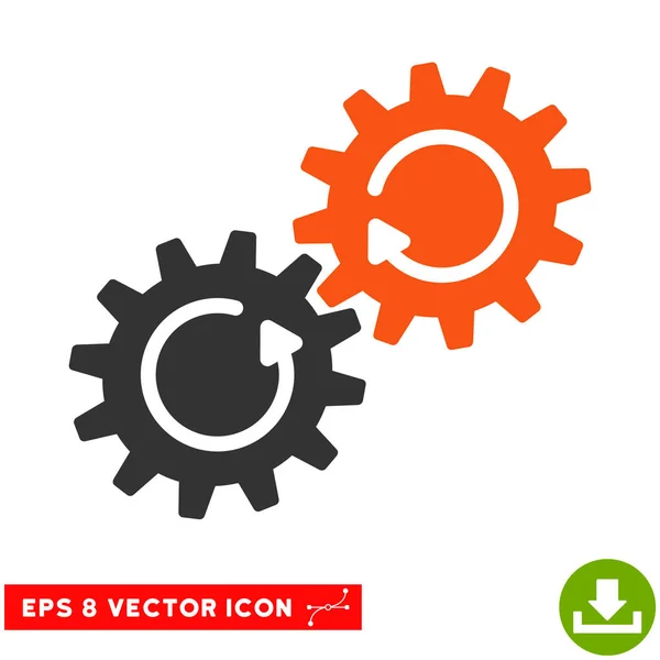 Mecanismo de engranajes Vector de rotación Eps Icono — Vector de stock