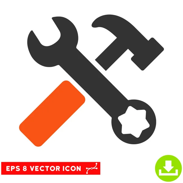 Martillo y llave inglesa Vector Eps icono — Archivo Imágenes Vectoriales