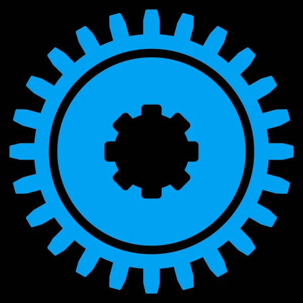 Cogwheel Icono plano — Vector de stock