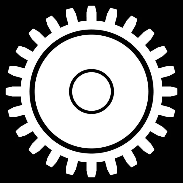 Cogwheel Ícone plano — Vetor de Stock