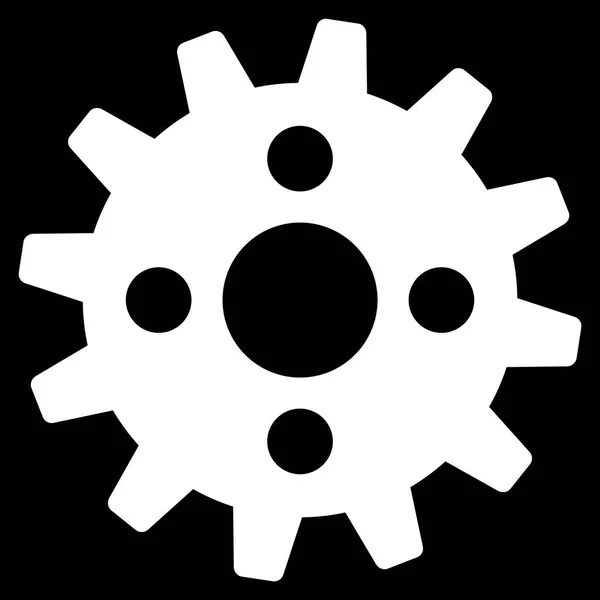 Cogwheel Ícone plano — Vetor de Stock