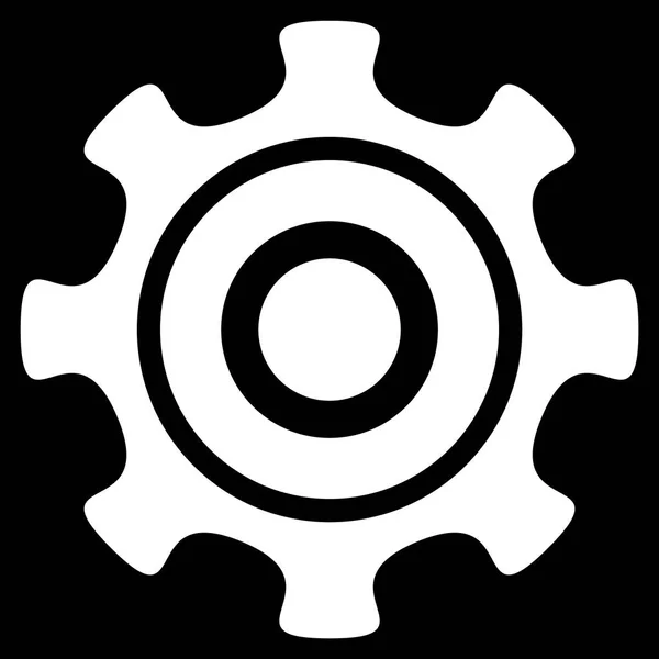 Cogwheel Icono plano — Vector de stock