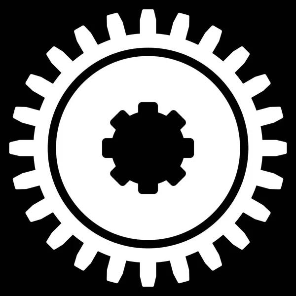 Kugghjulet Flat ikonen — Stock vektor
