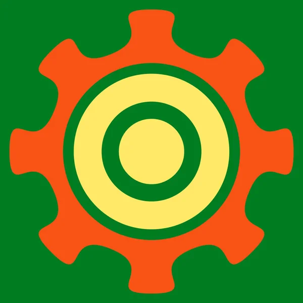 Cogwheel Ícone plano —  Vetores de Stock