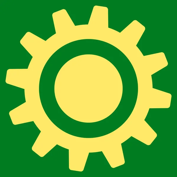 Cog Apartamento Icono — Vector de stock