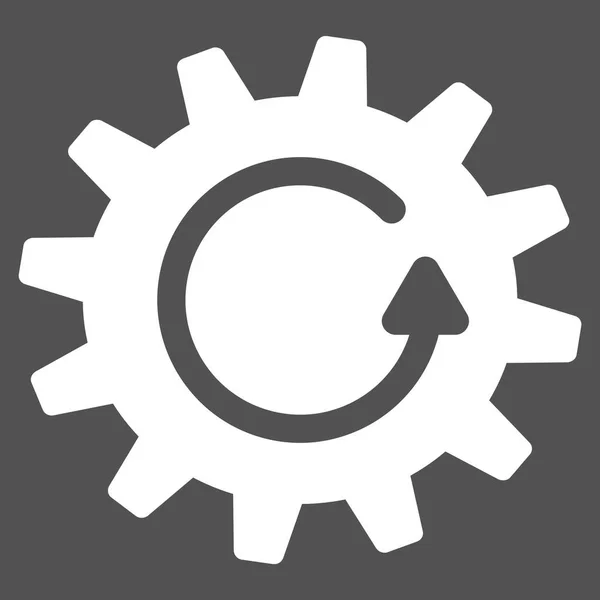 Cogwheel Rotación Icono plano — Vector de stock