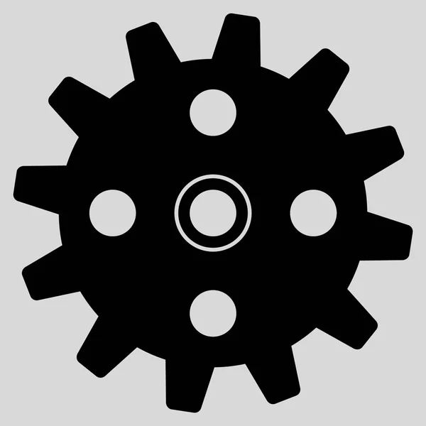 Cogwheel Ícone plano — Vetor de Stock
