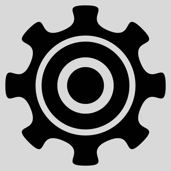 Cogwheel Ícone plano — Vetor de Stock