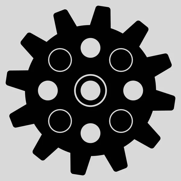 Gearwheel düz simgesi — Stok Vektör