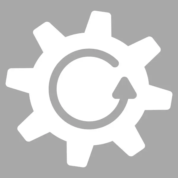 Ploché ikony cogwheel rotace směr — Stockový vektor