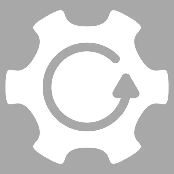 Gear platte pictogram roteren — Stockvector