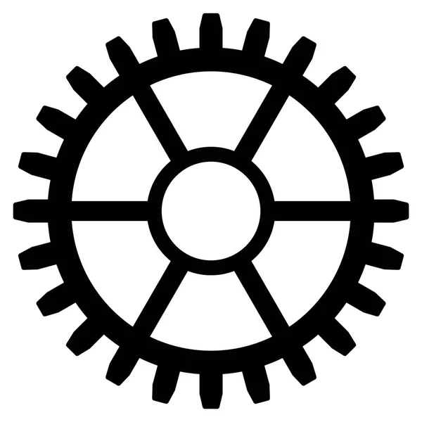 Uhr Rad flach Symbol — Stockvektor