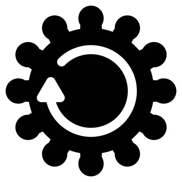 Cog Rotación Icono plano — Archivo Imágenes Vectoriales