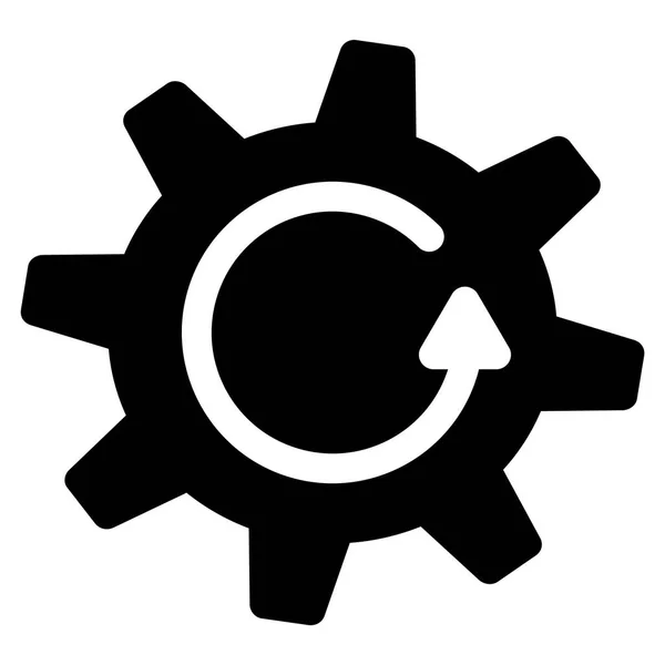 Cogwheel Dirección de rotación Icono plano — Archivo Imágenes Vectoriales