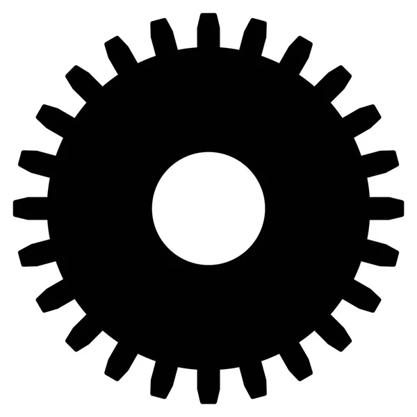 Cogwheel Icono plano — Vector de stock