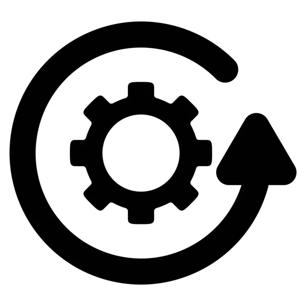 Tandwiel rotatiepictogram richting plat — Stockvector