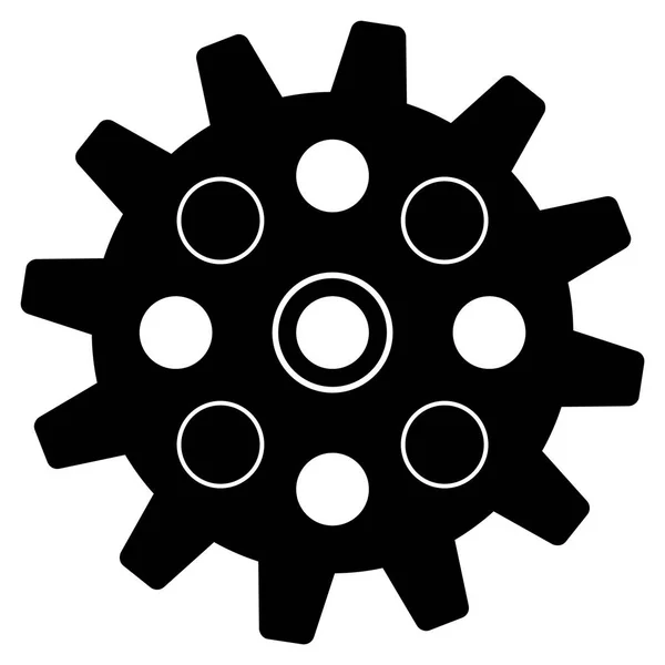 Gearwheel Flat Icon — Stock Vector