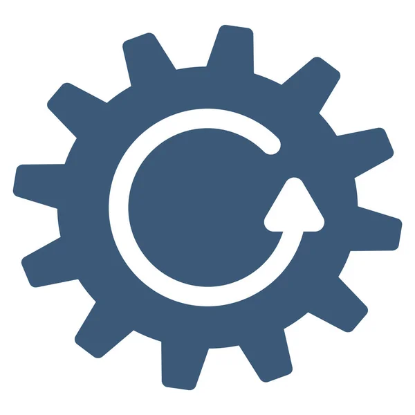Cogwheel Rotación Icono plano — Vector de stock