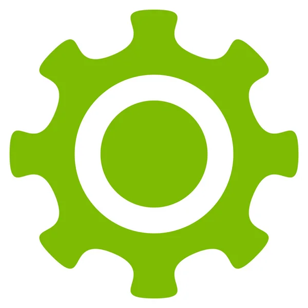 Cogwheel Icono plano — Vector de stock