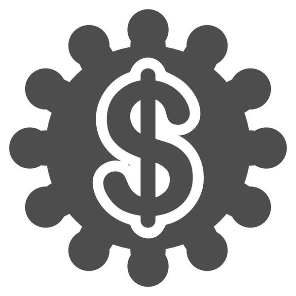 Opciones financieras Engranaje Icono plano — Vector de stock