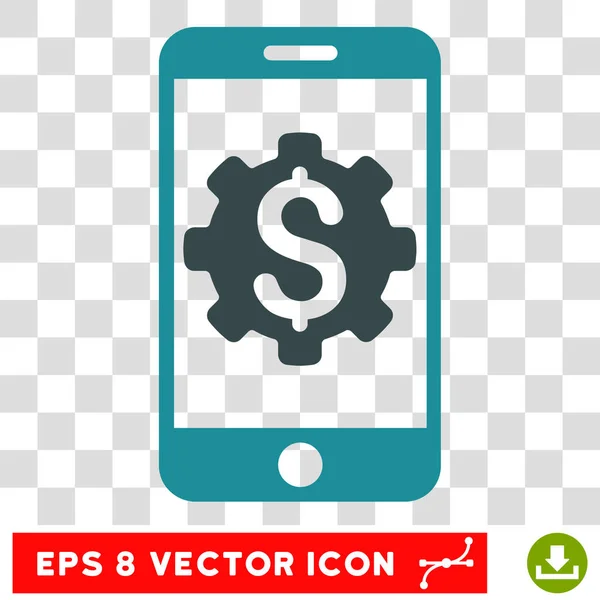 Mobile Bank Setup Vektor eps Symbol — Stockvektor