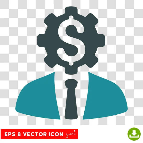 Office Bank Robot Trabalhador Vector Eps Icon — Vetor de Stock