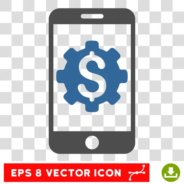 Mobile Bank Setup Vektor eps Symbol — Stockvektor