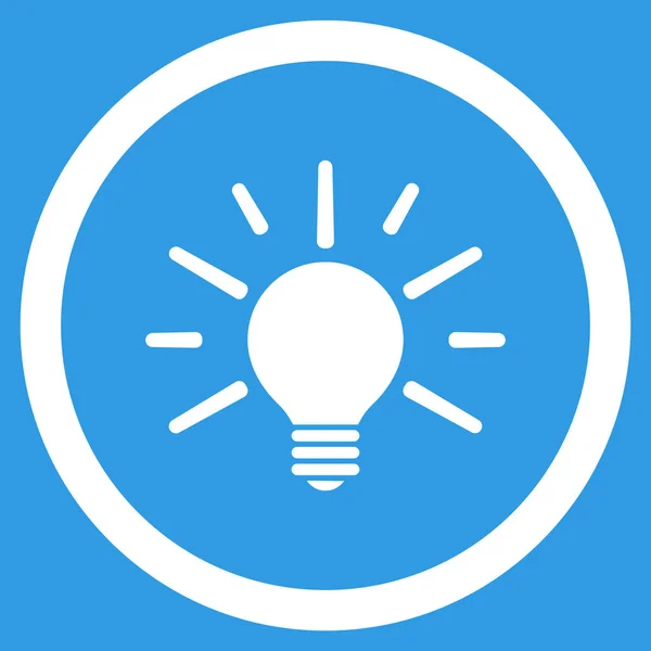 Light Bulb platta rundade Glyph ikonen — Stockfoto