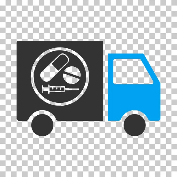 Farmácia Truck Vector Eps Icon —  Vetores de Stock