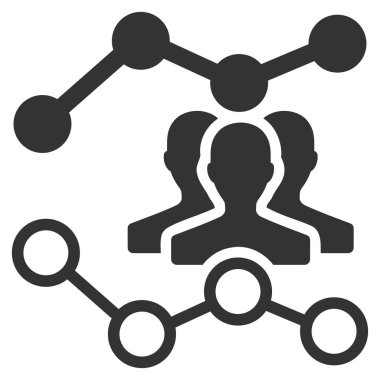 Seyirci eğilimleri düz vektör simgesi