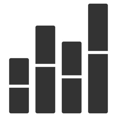 Çubuk grafikler düz vektör simgesi