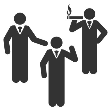 Düz vektör simge kişi ayakta tartışmak