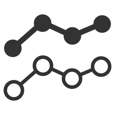 Eğilimleri düz vektör simgesi