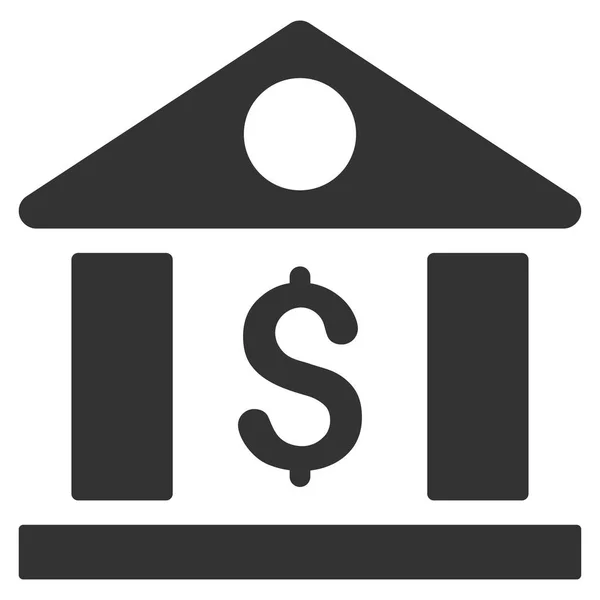 Dollar Bank Flat Vector Icon — Stock Vector