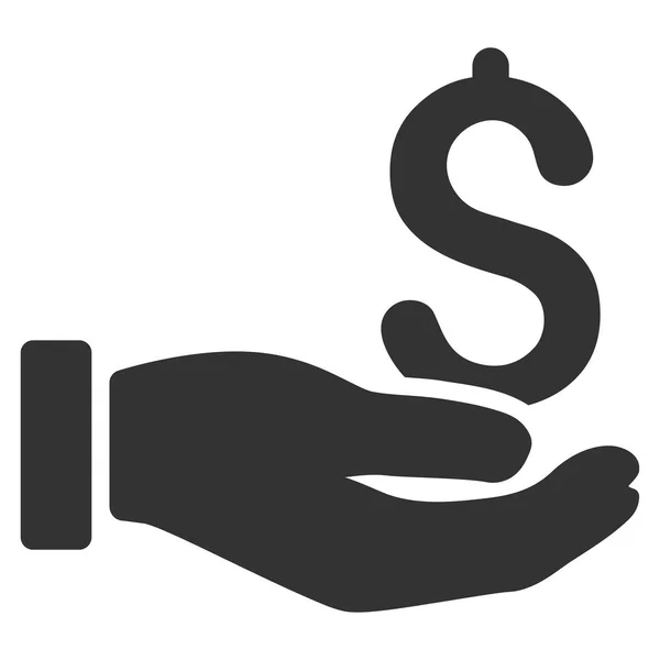 Jövedelmek kezét lapos Vector Icon — Stock Vector