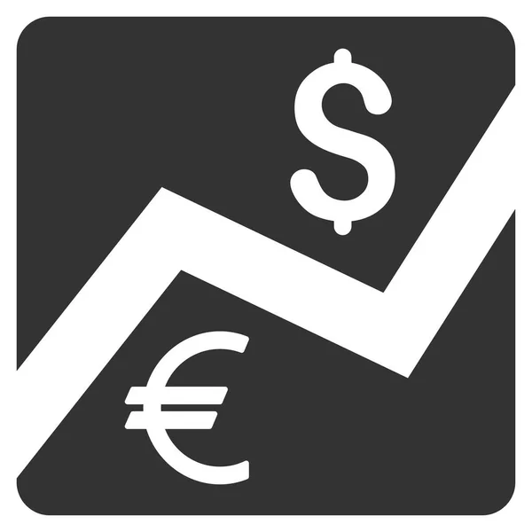 Financiële Diagram platte Vector Icon — Stockvector