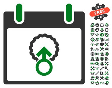 Hücre penetrasyon takvim gün vektör simgesi Bonus ile