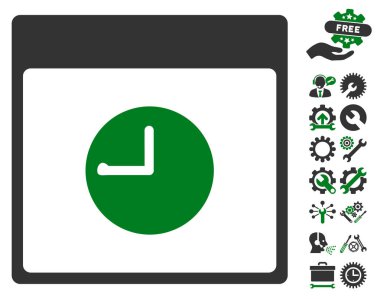 Saat takvim sayfası vektör simgesi Bonus ile