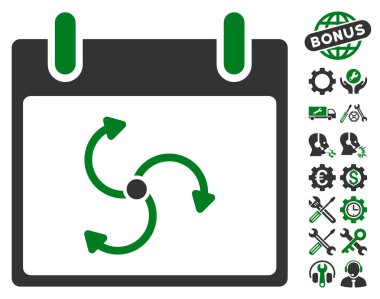 Siklon takvim gün vektör simge Bonus ile