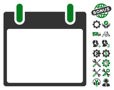 Boş Takvim yaprak vektör simge Bonus ile