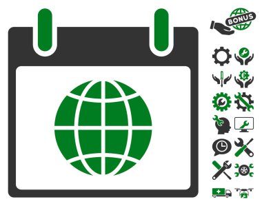 Takvim gün vektör simge Bonus ile