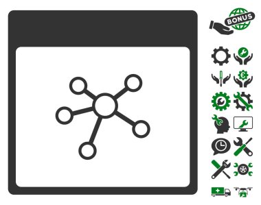 Bağlantılar sayfası vektör simge Bonus ile takvim