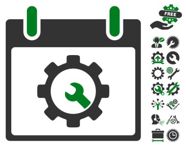 Seçenekleri araçlar takvim gün vektör simgesi Bonus ile