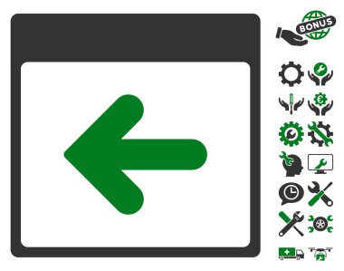 Önceki takvim günü vektör simge Bonus ile