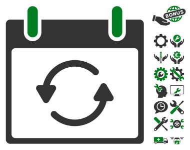 Takvim gün vektör simge Bonus ile yenileme