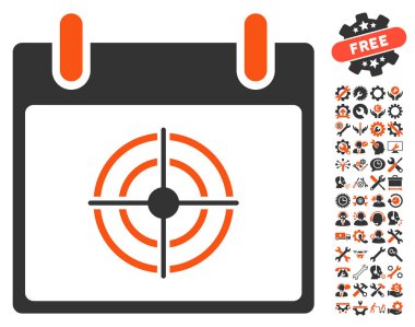 Bullseye takvim gün vektör simge Bonus ile